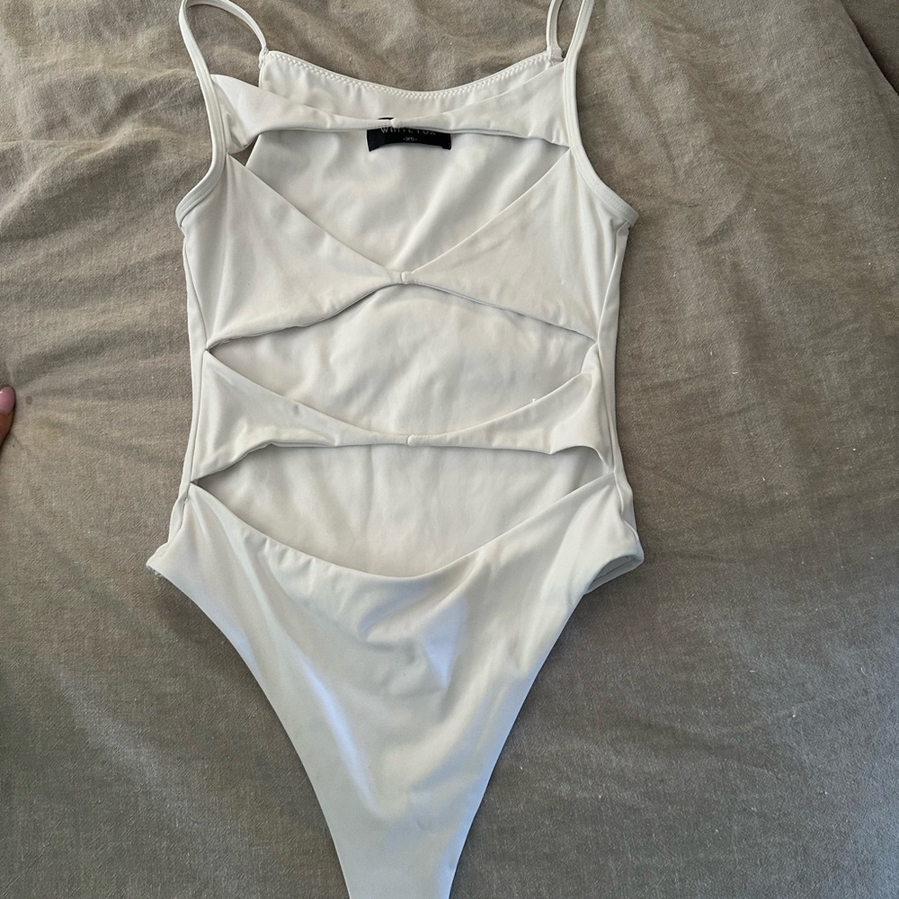White one piece bodysuit